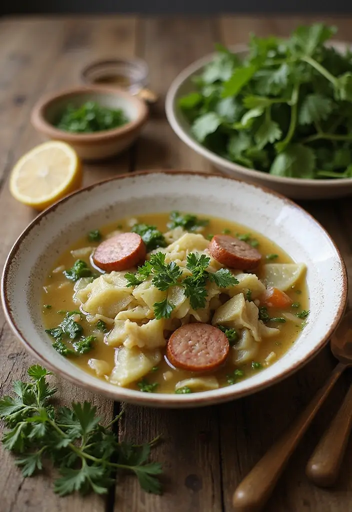 30 Gluten Free Winter Soup Recipes to Keep You Cozy - 15. Cabbage and Sausage Soup