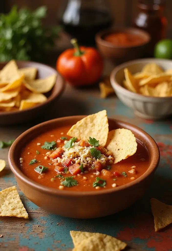 30 Gluten Free Winter Soup Recipes to Keep You Cozy - 19. Spicy Tomato Tortilla Soup