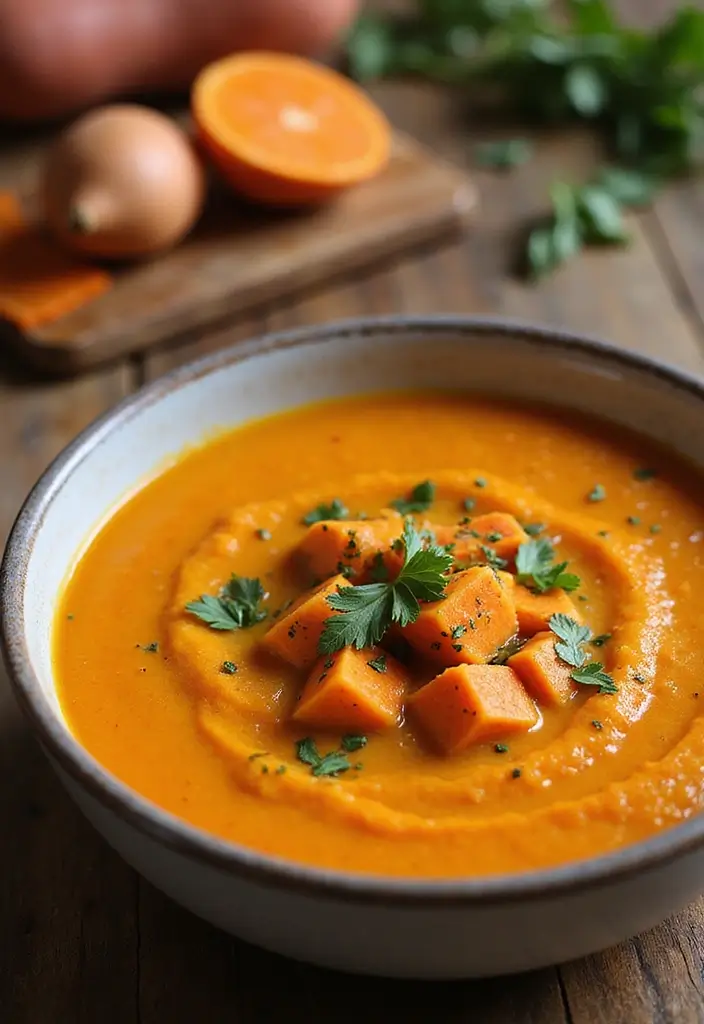 30 Gluten Free Winter Soup Recipes to Keep You Cozy - 25. Sweet Potato and Carrot Soup