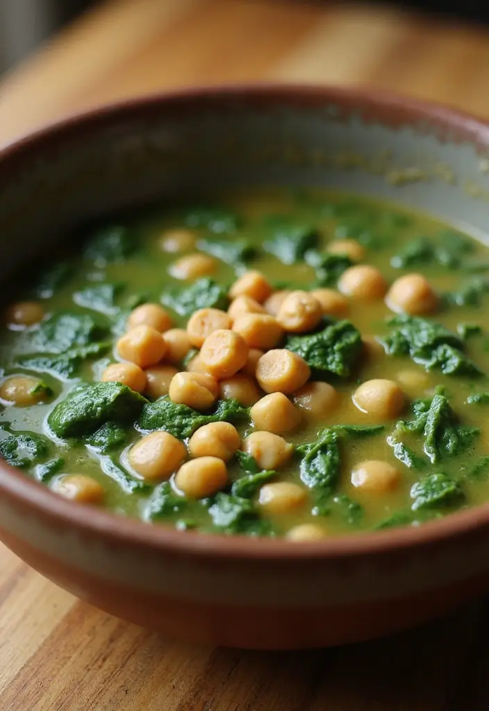 30 Gluten Free Winter Soup Recipes to Keep You Cozy - 27. Chickpea and Spinach Soup