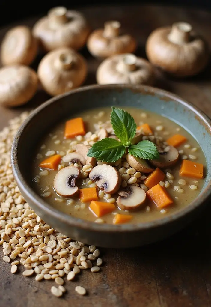 30 Gluten Free Winter Soup Recipes to Keep You Cozy - 7. Rustic Mushroom Barley Soup
