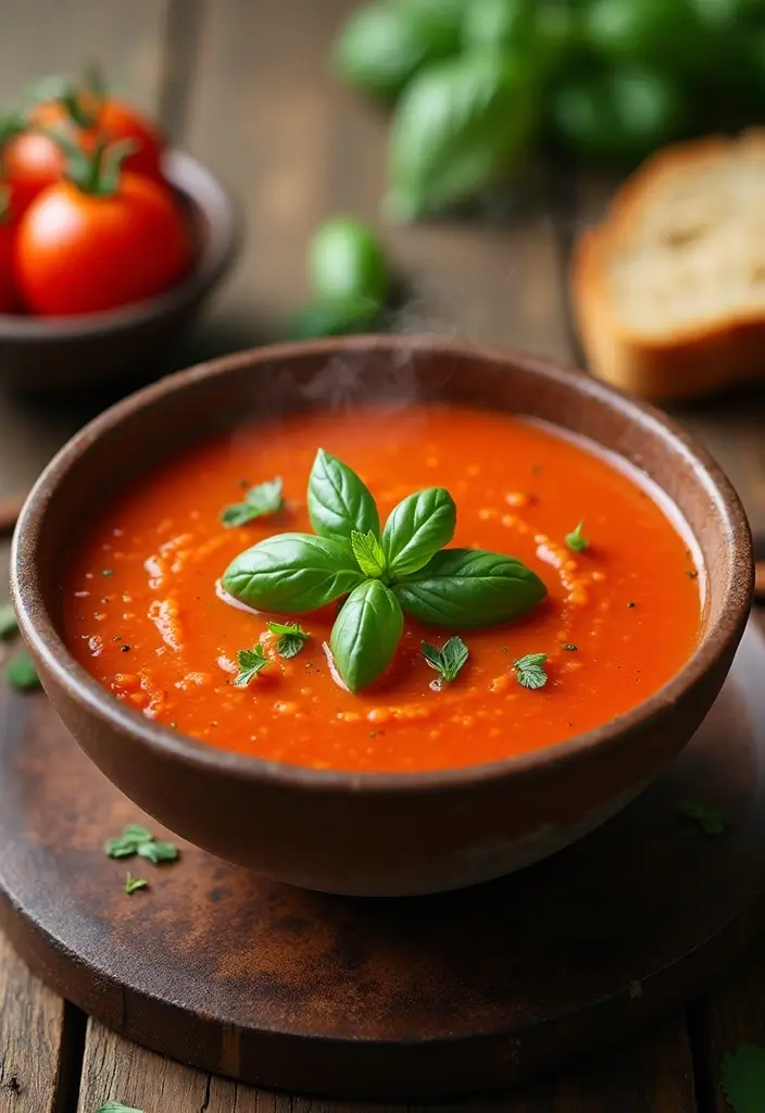 30+ Healthy Low Calorie Soup Recipes for Every Meal 1 30+ Healthy Low Calorie Soup Recipes for Every Meal - 1. Classic Tomato Basil Soup