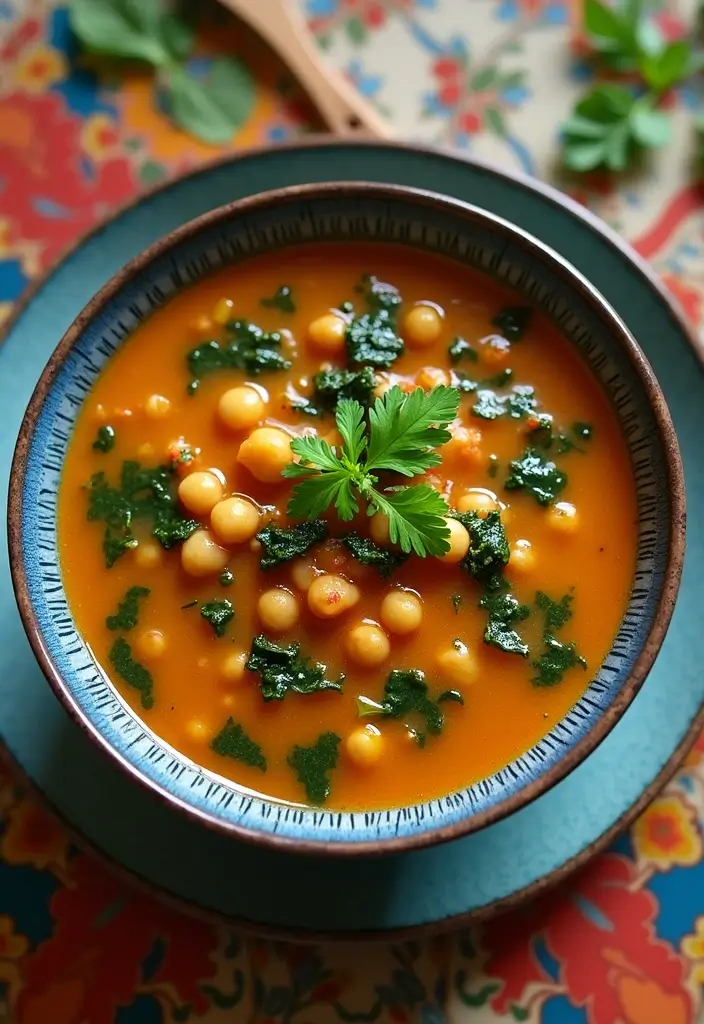 30+ Healthy Low Calorie Soup Recipes for Every Meal 97 30+ Healthy Low Calorie Soup Recipes for Every Meal - 15. Chickpea and Spinach Soup