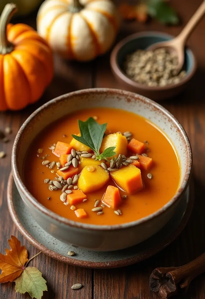 30+ Healthy Low Calorie Soup Recipes for Every Meal 154 30+ Healthy Low Calorie Soup Recipes for Every Meal - 24. Fall Harvest Soup