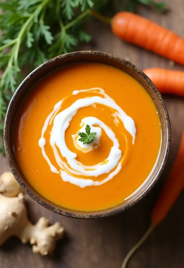30+ Healthy Low Calorie Soup Recipes for Every Meal 15 30+ Healthy Low Calorie Soup Recipes for Every Meal - 3. Carrot Ginger Soup