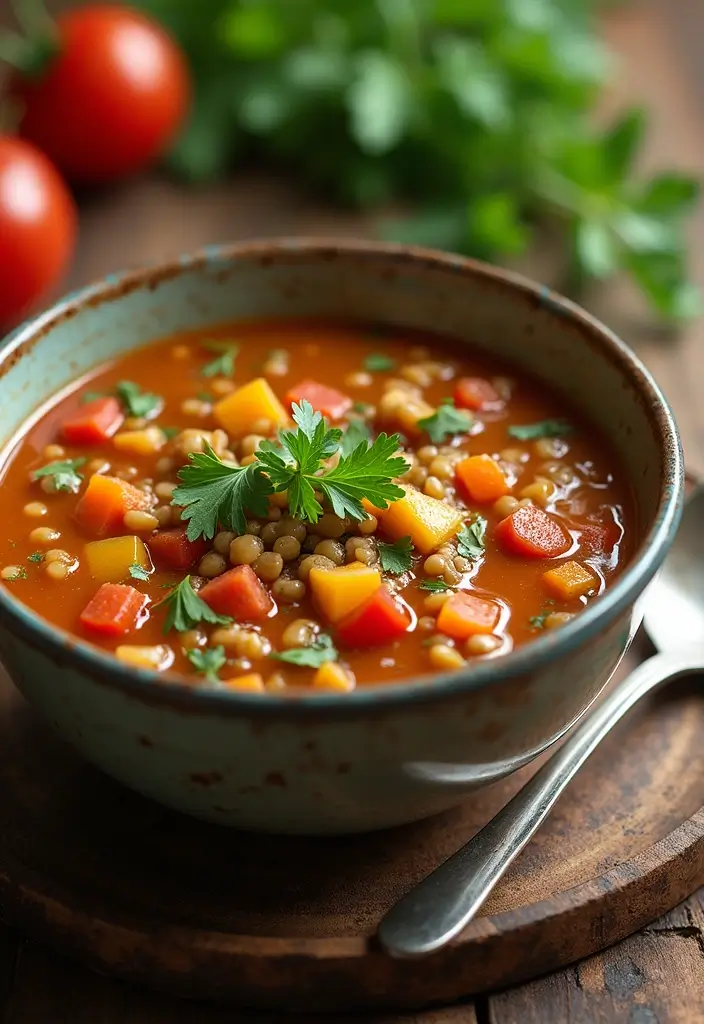 30+ Healthy Low Calorie Soup Recipes for Every Meal 22 30+ Healthy Low Calorie Soup Recipes for Every Meal - 4. Lentil Vegetable Soup