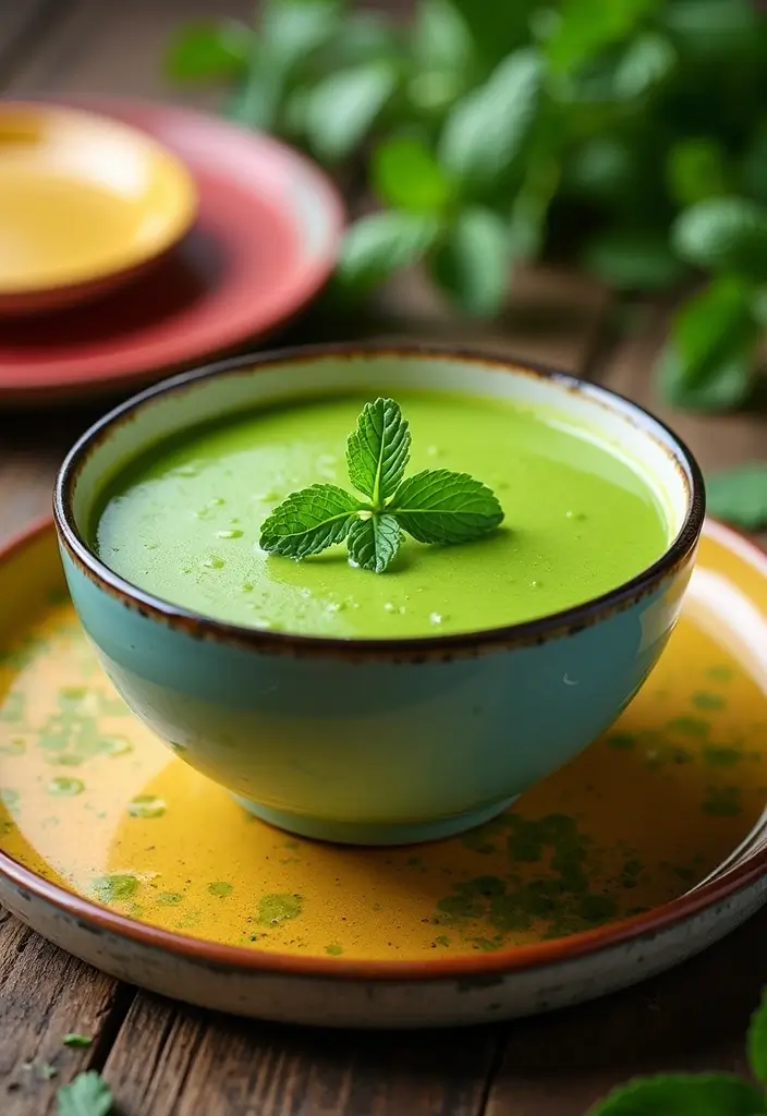 30+ Healthy Low Calorie Soup Recipes for Every Meal 48 30+ Healthy Low Calorie Soup Recipes for Every Meal - 8. Pea and Mint Soup