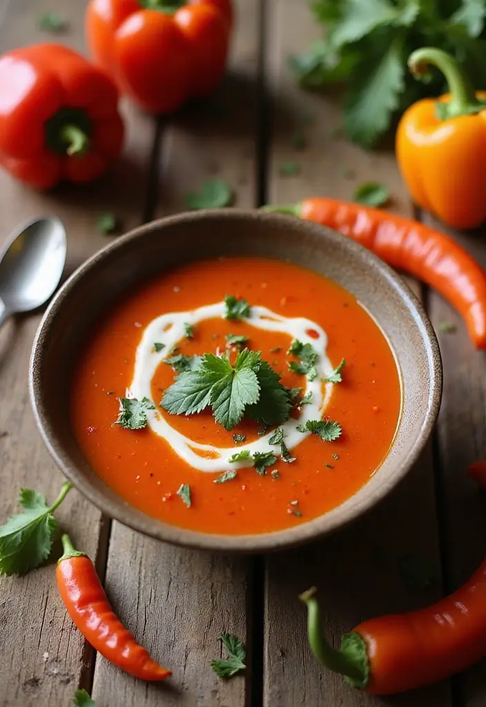 30+ Healthy Low Calorie Soup Recipes for Every Meal 55 30+ Healthy Low Calorie Soup Recipes for Every Meal - 9. Roasted Red Pepper Soup