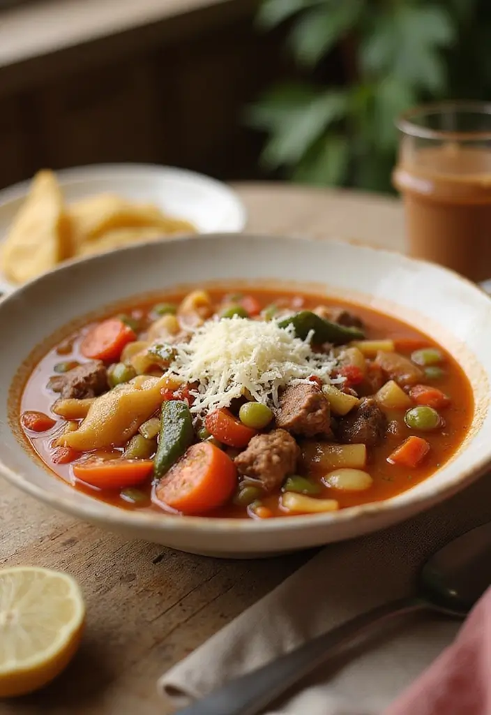 30 Homemade Beef Vegetable Soup Recipes Everyone Will Love 67 30 Homemade Beef Vegetable Soup Recipes Everyone Will Love - 11. Italian Beef Minestrone Soup