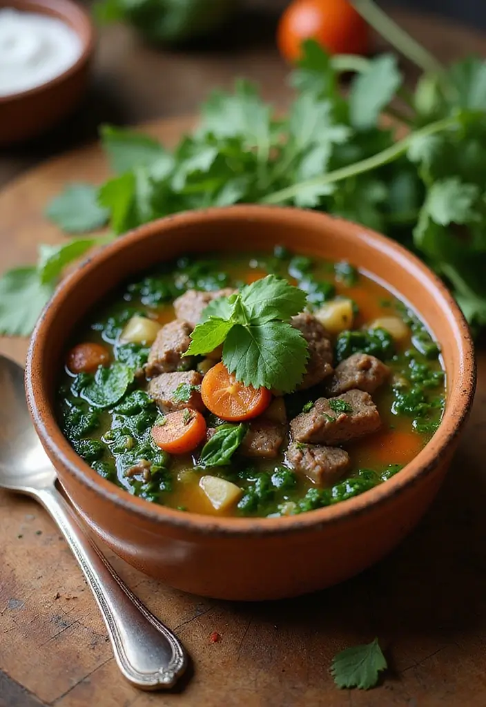30 Homemade Beef Vegetable Soup Recipes Everyone Will Love 90 30 Homemade Beef Vegetable Soup Recipes Everyone Will Love - 14. Beef and Spinach Soup