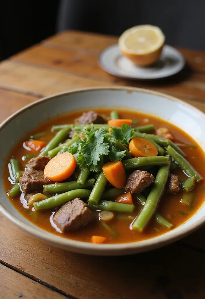 30 Homemade Beef Vegetable Soup Recipes Everyone Will Love 114 30 Homemade Beef Vegetable Soup Recipes Everyone Will Love - 18. Beef and Green Bean Soup
