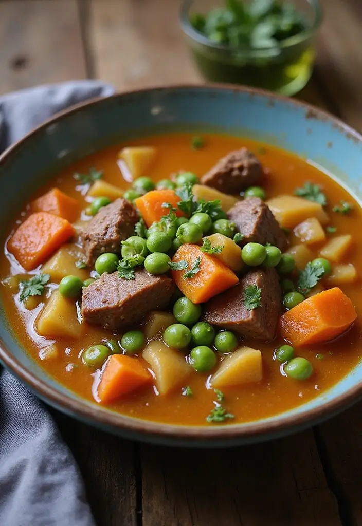 30 Homemade Beef Vegetable Soup Recipes Everyone Will Love 158 30 Homemade Beef Vegetable Soup Recipes Everyone Will Love - 24. Beef and Pea Soup