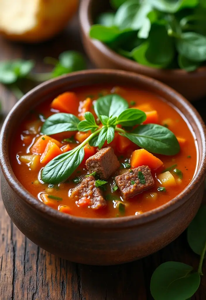 30 Homemade Beef Vegetable Soup Recipes Everyone Will Love 184 30 Homemade Beef Vegetable Soup Recipes Everyone Will Love - 28. Beef and Vegetable Soup with Spinach