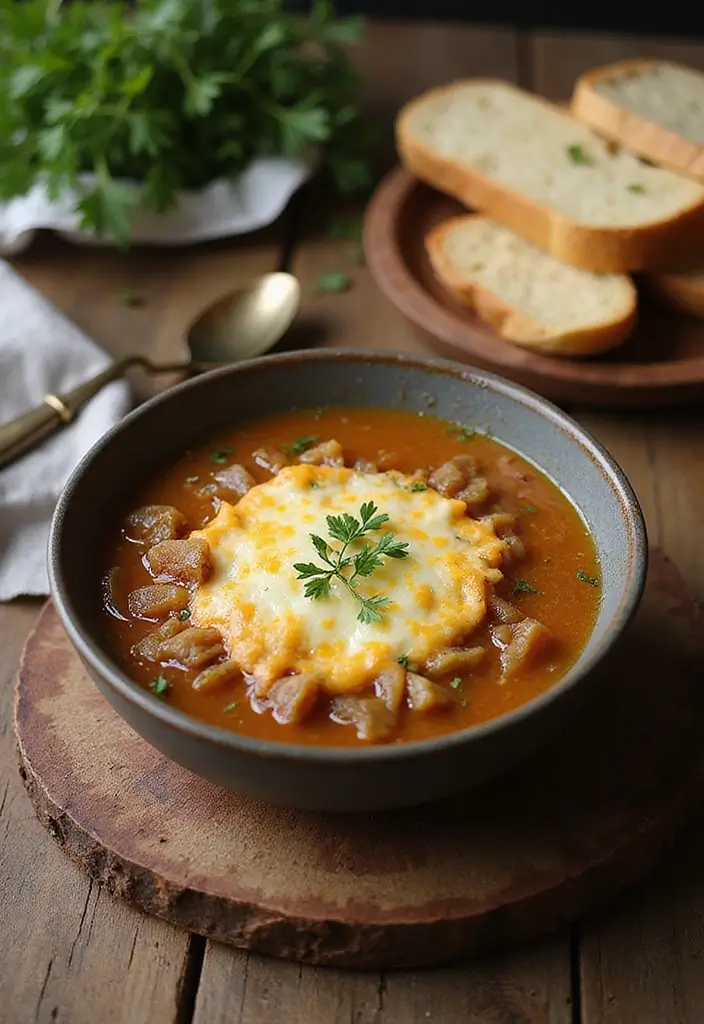 30 Instant Pot Soup Recipes That Are Gluten Free and Easy - 19. French Onion Soup