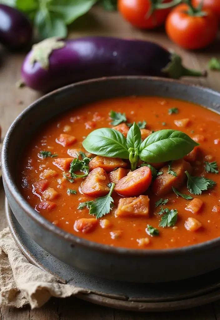 30 Instant Pot Soup Recipes That Are Gluten Free and Easy - 30. Eggplant and Tomato Soup