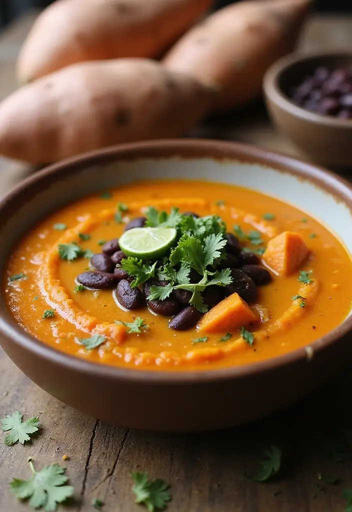 30 Instant Pot Soup Recipes That Are Gluten Free and Easy - 9. Sweet Potato and Black Bean Soup