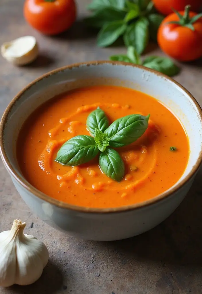 30 Pampered Chef Blender Soup Recipes You’ll Want to Try - 1. Creamy Tomato Basil Soup