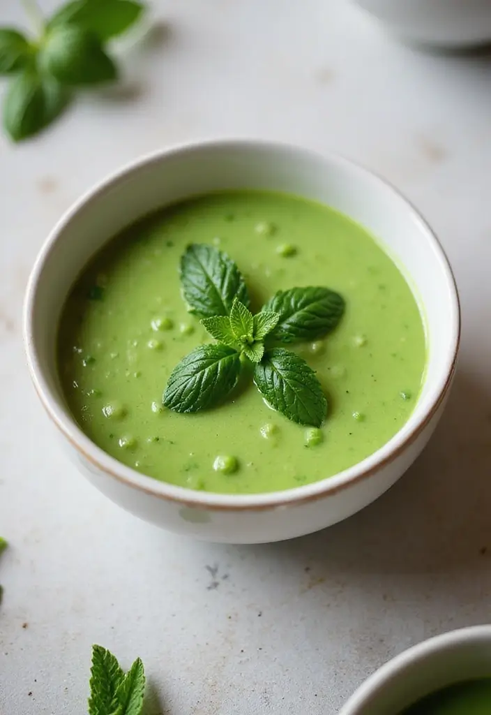 30 Pampered Chef Blender Soup Recipes You’ll Want to Try - 14. Pea and Mint Soup