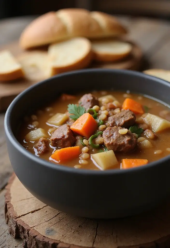 30 Pampered Chef Blender Soup Recipes You’ll Want to Try - 17. Beef and Barley Soup