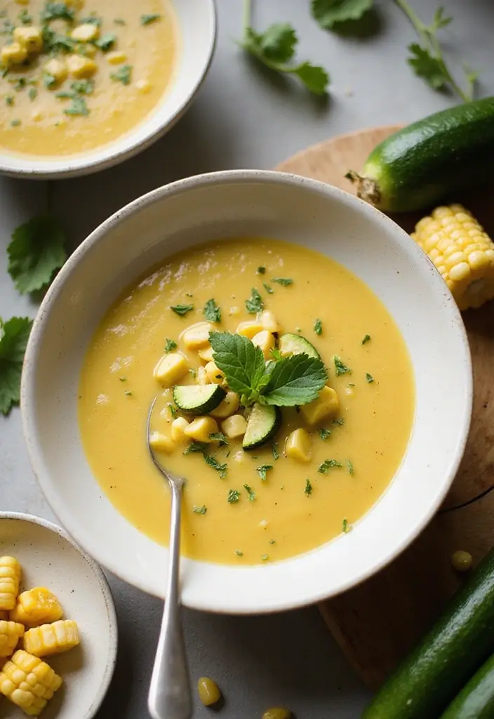 30 Pampered Chef Blender Soup Recipes You’ll Want to Try - 21. Zucchini and Corn Soup