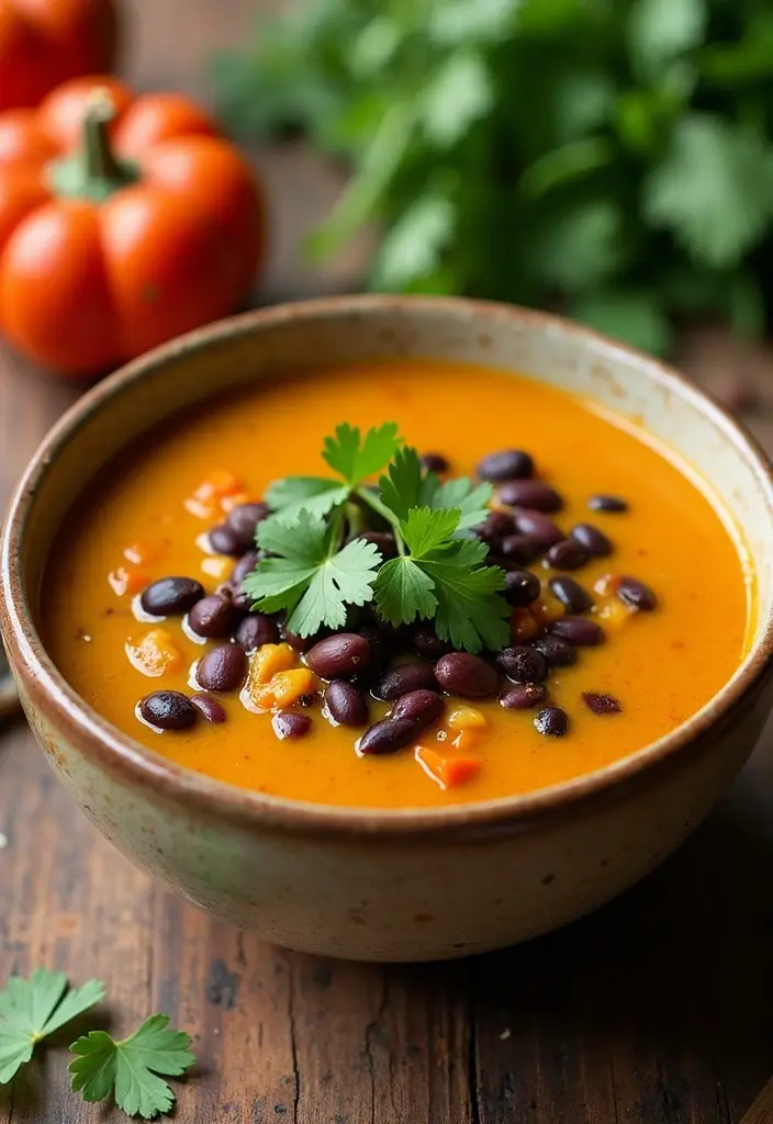 30 Pampered Chef Blender Soup Recipes You’ll Want to Try - 24. Pumpkin and Black Bean Soup