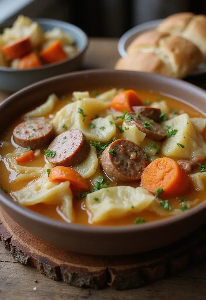 30 Pampered Chef Blender Soup Recipes You’ll Want to Try - 28. Cabbage and Sausage Soup