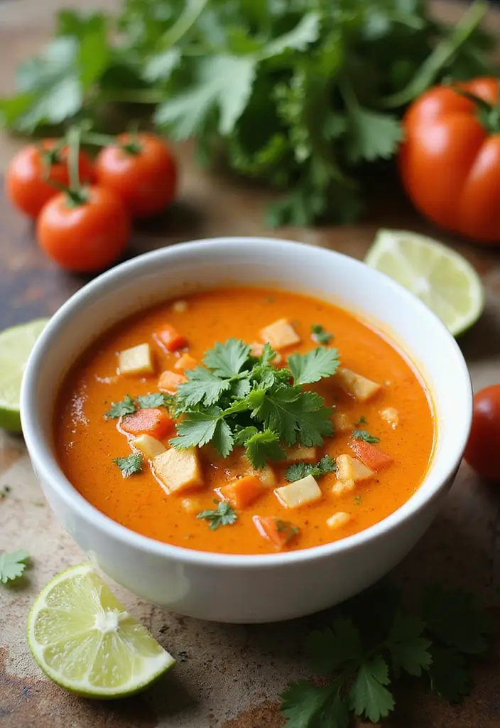 30 Pampered Chef Blender Soup Recipes You’ll Want to Try - 4. Spicy Thai Coconut Soup