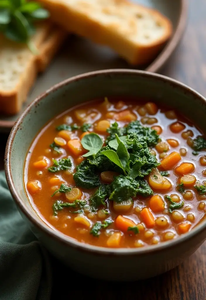 30 Pampered Chef Blender Soup Recipes You’ll Want to Try - 7. Lentil Soup with Spinach