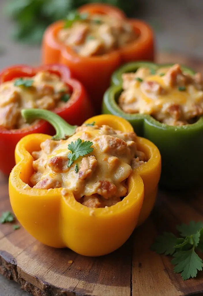 30+ Recipes That Use Cream of Chicken Soup for Easy Dinners 135 30+ Recipes That Use Cream of Chicken Soup for Easy Dinners - 21. Chicken and Cheese Stuffed Peppers