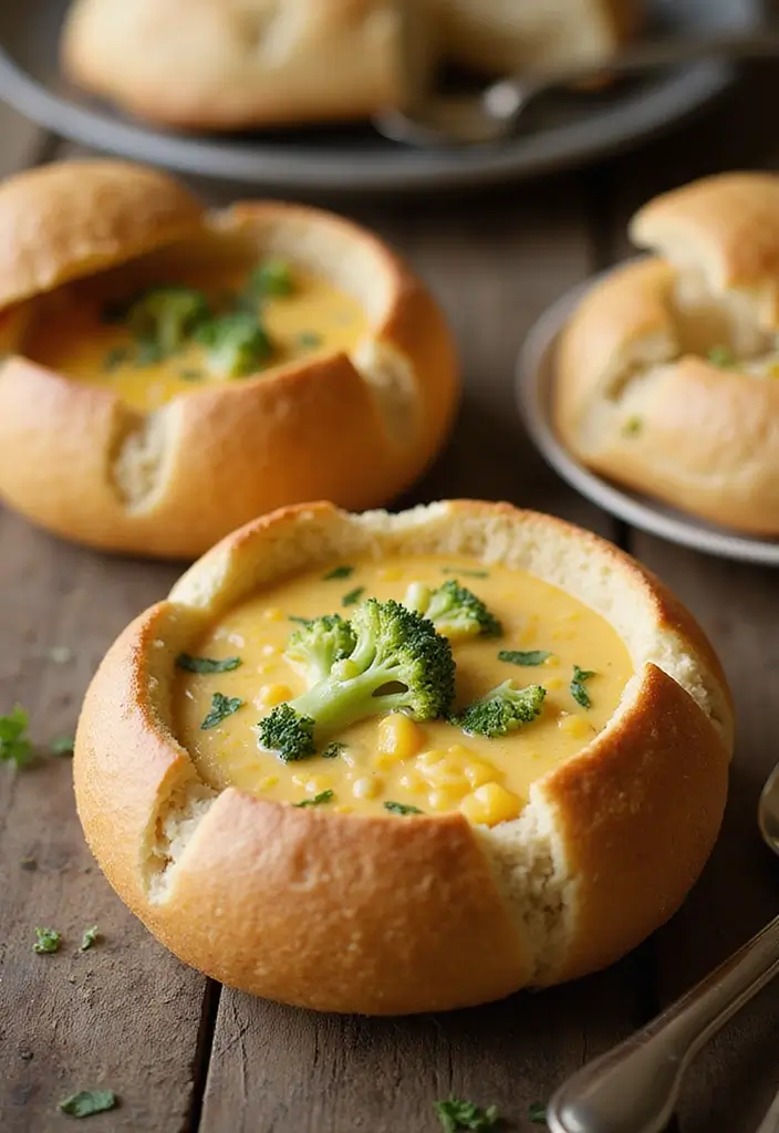 30 Recipes Using Broccoli Cheese Soup for Easy Meals 99 30 Recipes Using Broccoli Cheese Soup for Easy Meals - 15. Broccoli Cheese Soup Bread Bowl