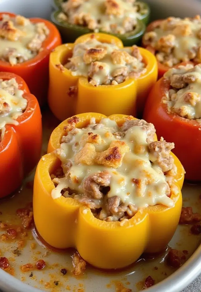 30 Recipes Using Cream of Celery Soup for Quick Meals 55 30 Recipes Using Cream of Celery Soup for Quick Meals - 9. Cream of Celery Soup Stuffed Peppers
