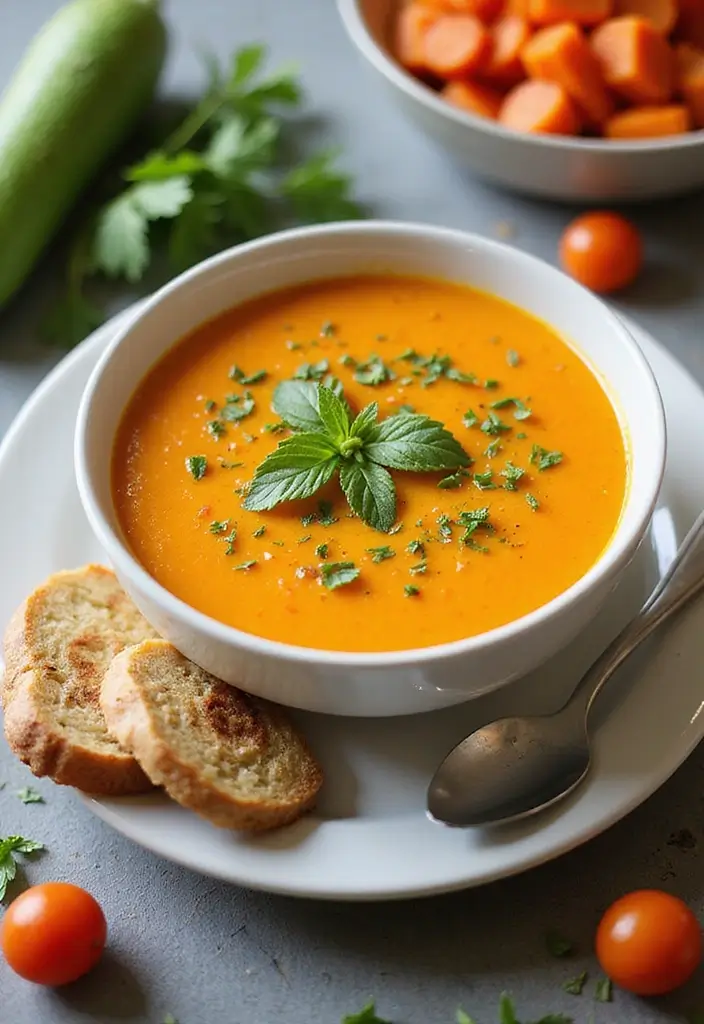 30 Squash and Zucchini Soup Recipes for Fresh Flavors 132 30 Squash and Zucchini Soup Recipes for Fresh Flavors - 20. Zucchini and Carrot Ginger Soup