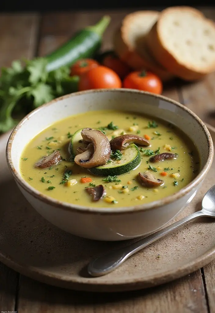 30 Squash and Zucchini Soup Recipes for Fresh Flavors 174 30 Squash and Zucchini Soup Recipes for Fresh Flavors - 26. Zucchini and Mushroom Soup