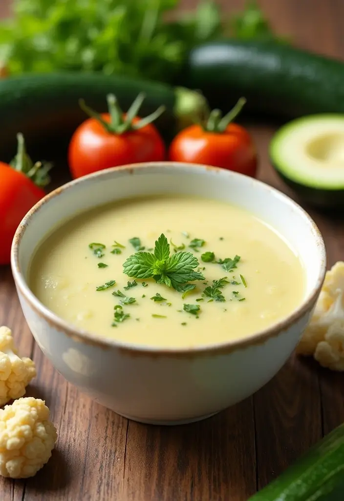 30 Squash and Zucchini Soup Recipes for Fresh Flavors 188 30 Squash and Zucchini Soup Recipes for Fresh Flavors - 28. Zucchini and Cauliflower Soup