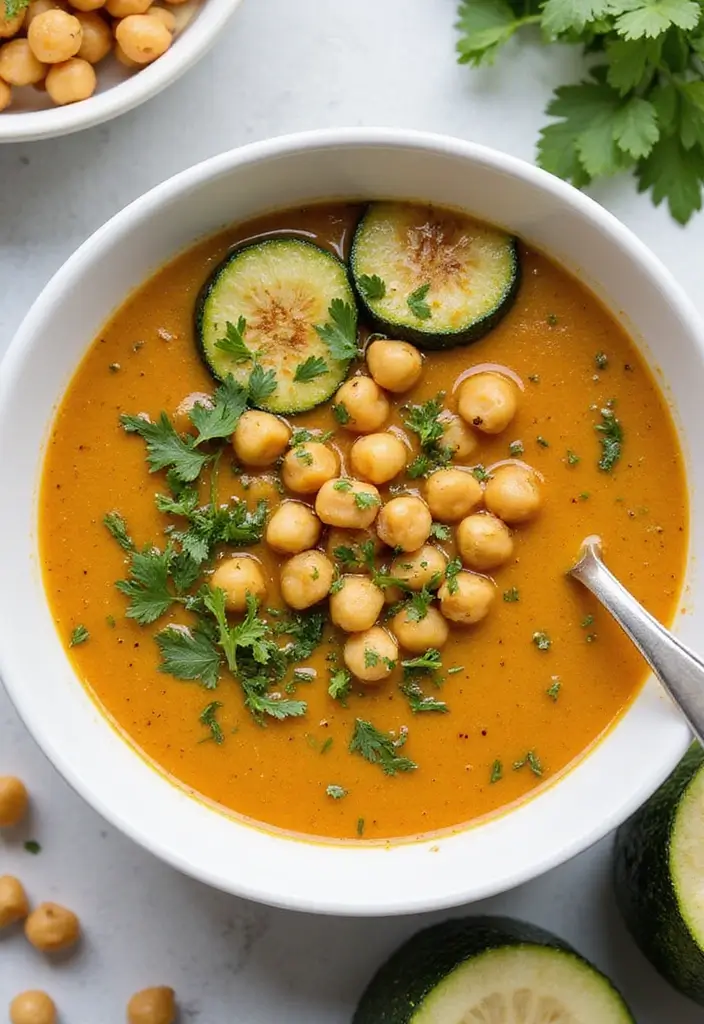 30 Squash and Zucchini Soup Recipes for Fresh Flavors 195 30 Squash and Zucchini Soup Recipes for Fresh Flavors - 29. Spiced Zucchini and Chickpea Soup