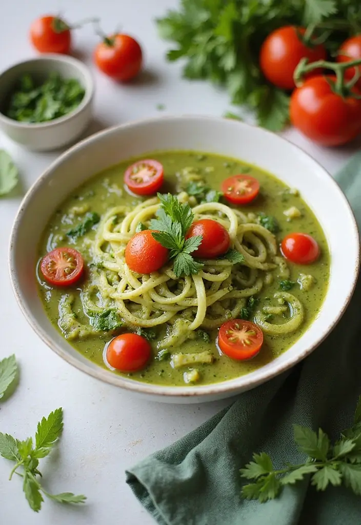 30 Winter Soup Recipes for Slow Cooker Comfort 179 30 Winter Soup Recipes for Slow Cooker Comfort - 27. Pesto Zucchini Noodle Soup