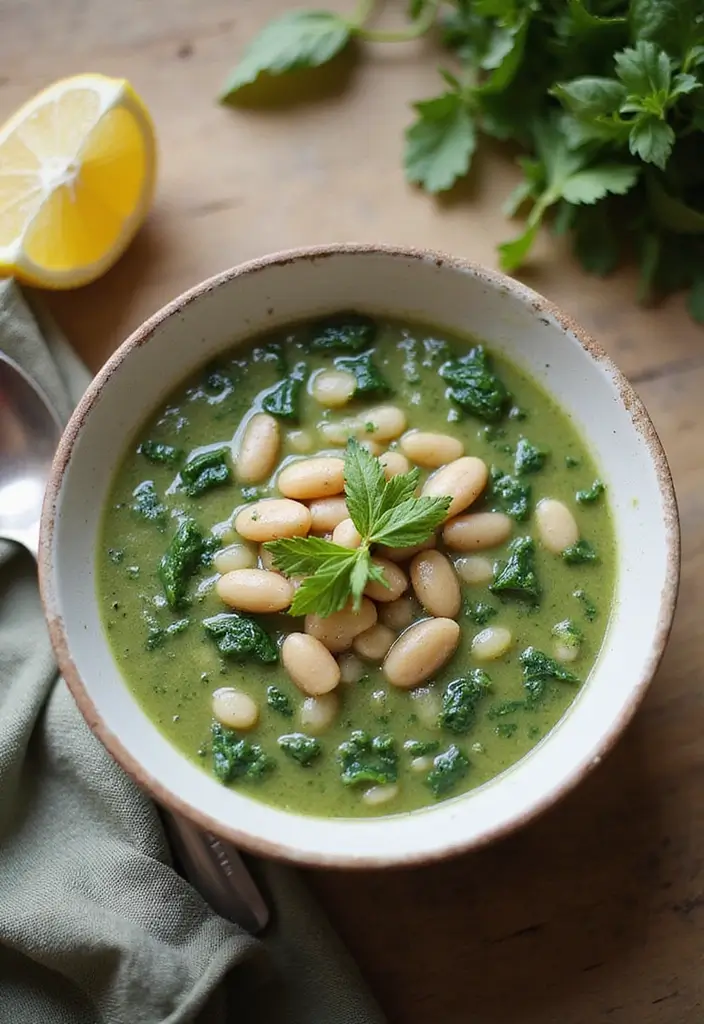 30 Winter Soup Recipes for Slow Cooker Comfort 50 30 Winter Soup Recipes for Slow Cooker Comfort - 8. Creamy Spinach and White Bean Soup